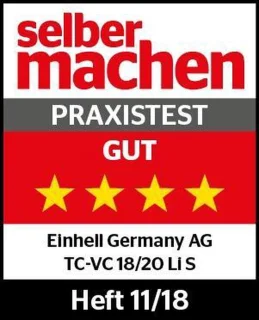 Einhell TC-VC 18/20 Li Solo Nat- en Droogzuiger