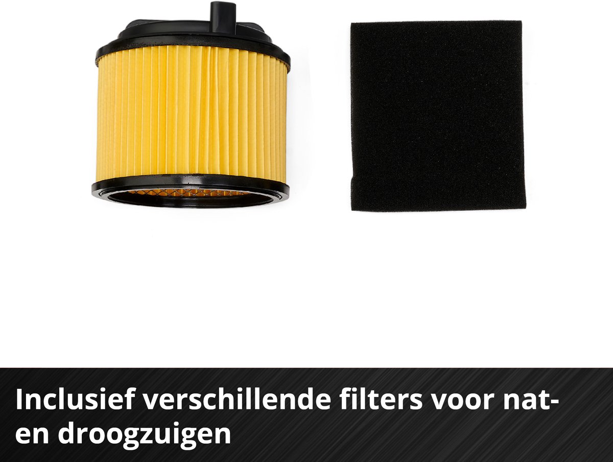 Wat vinden we goed aan de Einhell TC-VC 1825 A Nat-/Droogzuiger 1250W 25L