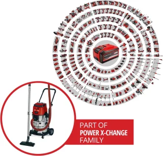 Einhell TE-VC 36/30 Li S Solo Nat-/Droogzuiger Power X-Change