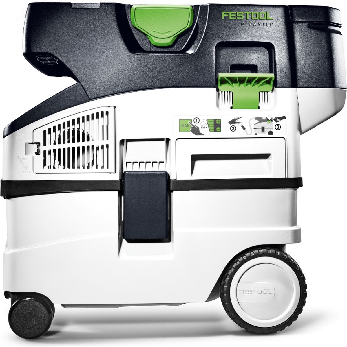 Wat vinden we goed aan de Festool CLEANTEC CTMC MIDI I-Basic Accu stofzuiger 577067