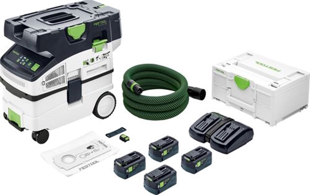De Festool CTLC MIDI I-Plus Accustofzuiger 2x18V 5.0Ah 577671 in één oogopslag