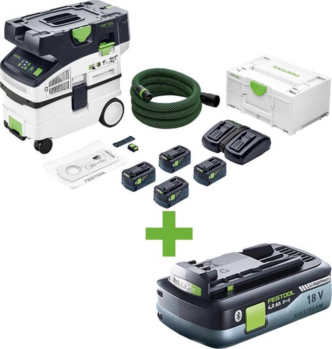 Wat vinden we goed aan de Festool CTLC MIDI I-Plus CLEANTEC Accu Stofzuiger 577150