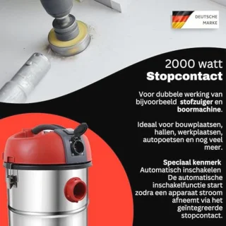 Industriële nat- en droogzuiger 30 L