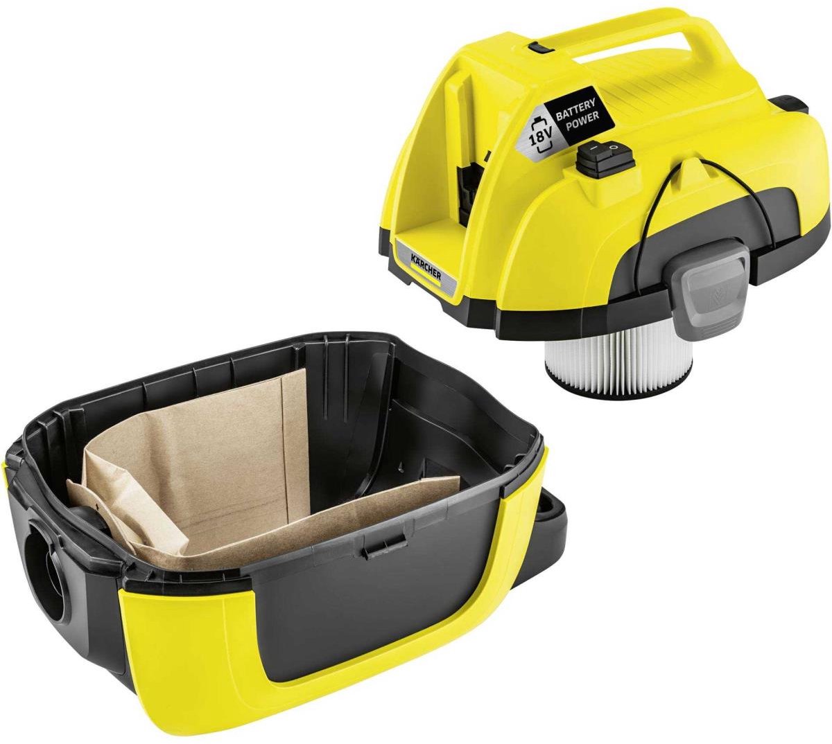 Kärcher WD 1 Compact Battery Nat- en Droogzuiger 18V 7L