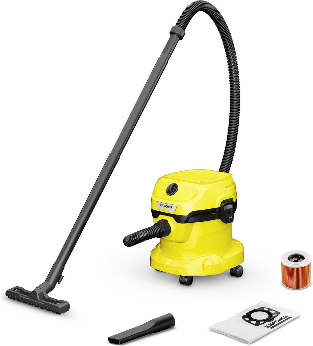 Kärcher WD2 PLUS Stofzuiger 1000W Yellow/Black
