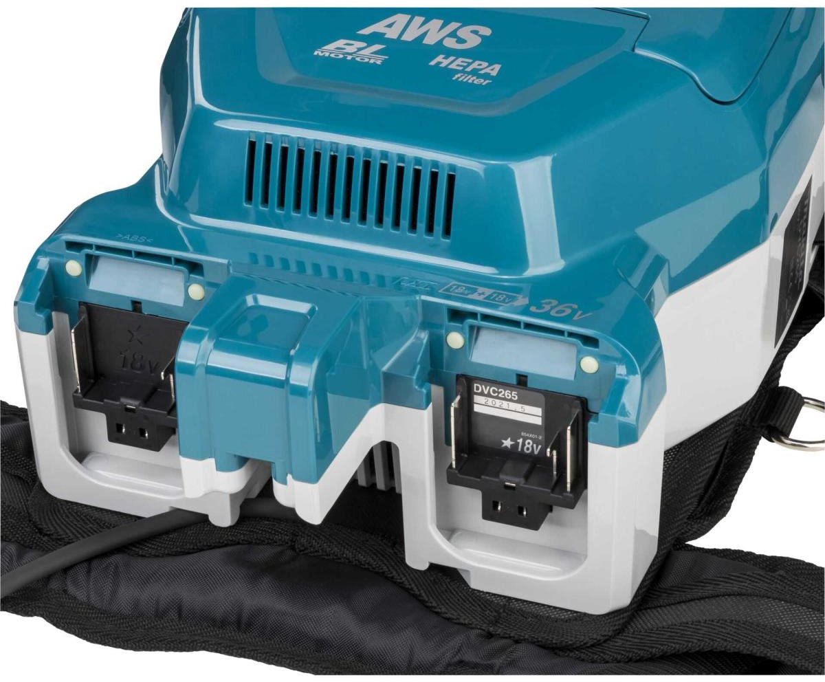 Makita DVC265ZXU Accu Rugstofzuiger 2x18V Basic Body