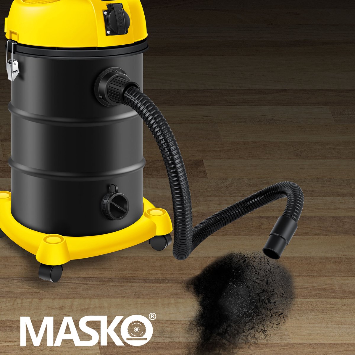 MASKO Alleszuiger 6IN1 Nat- en Droogzuiger 2300W 30L Geel