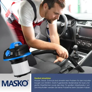 MASKO Alleszuiger Nat- en Droogzuiger 1800W 30L Blauw