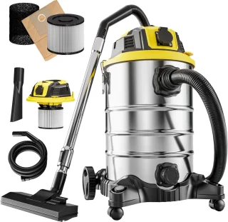 Monzana Stofzuiger Nat en Droog 30L 2200W Zilver