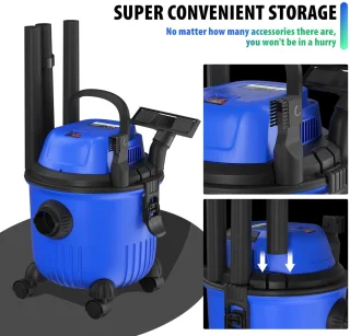 Nat en droog waterstofzuiger 1800W 15L blauw