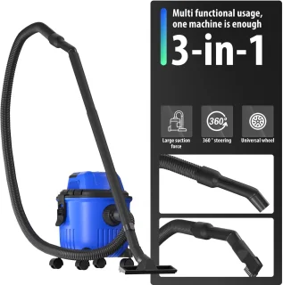 Nat en droog waterstofzuiger 1800W 15L blauw