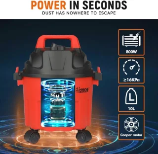 Nat- en droogzuiger 10 L 800 W