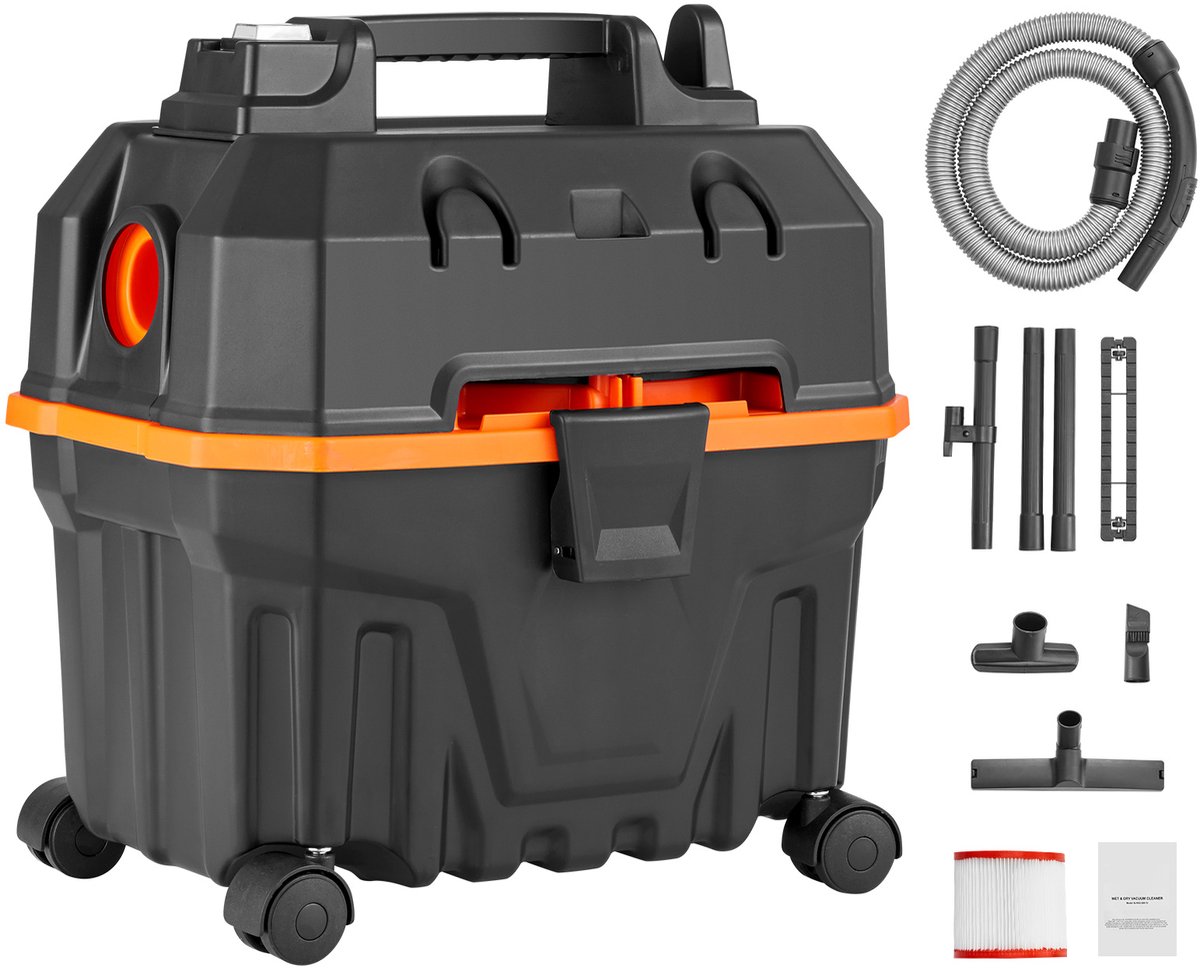 Wat vinden we goed aan de Nat/droogzuiger 5 PK 15L zwart met hulpstukken