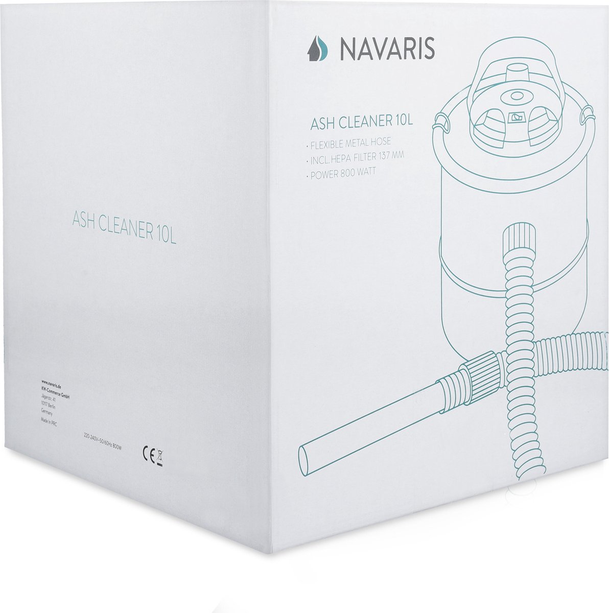 Navaris 800W aszuiger 10L reservoir