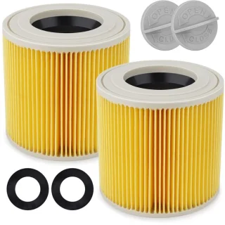 Patroonfilter voor nat-/droogzuiger, 2 stuks