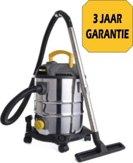 De Probuilder Bouwstofzuiger Nat-/Droogzuiger 25 L in één oogopslag