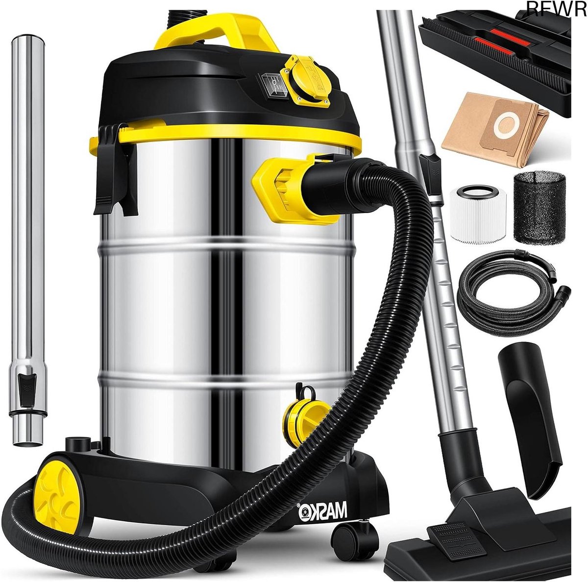 De RFWR Industriële Stofzuiger 1800W Nat & Droog in één oogopslag