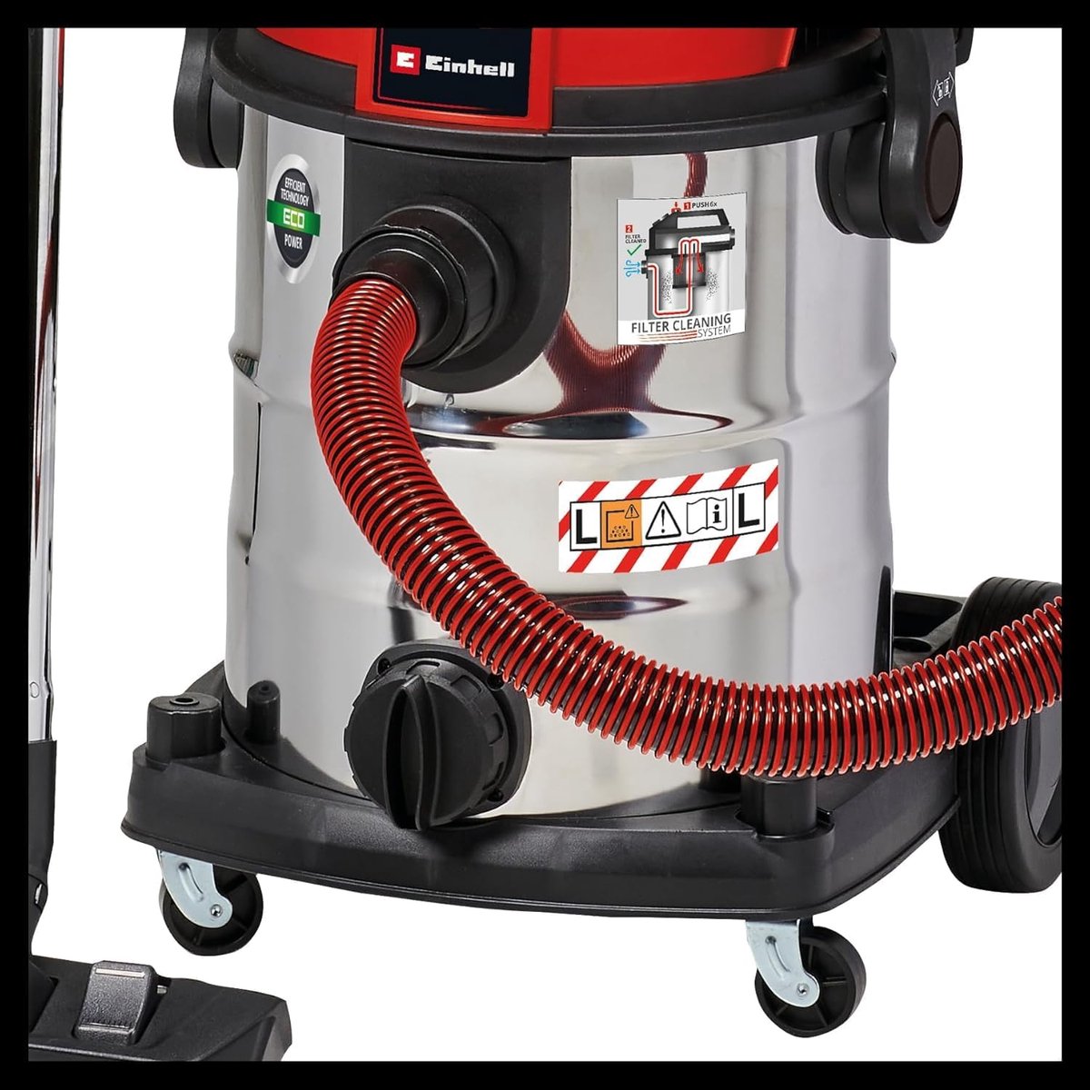 RFWR® Nat- en droogzuiger 1200W 25L RVS tank HEPA-filter