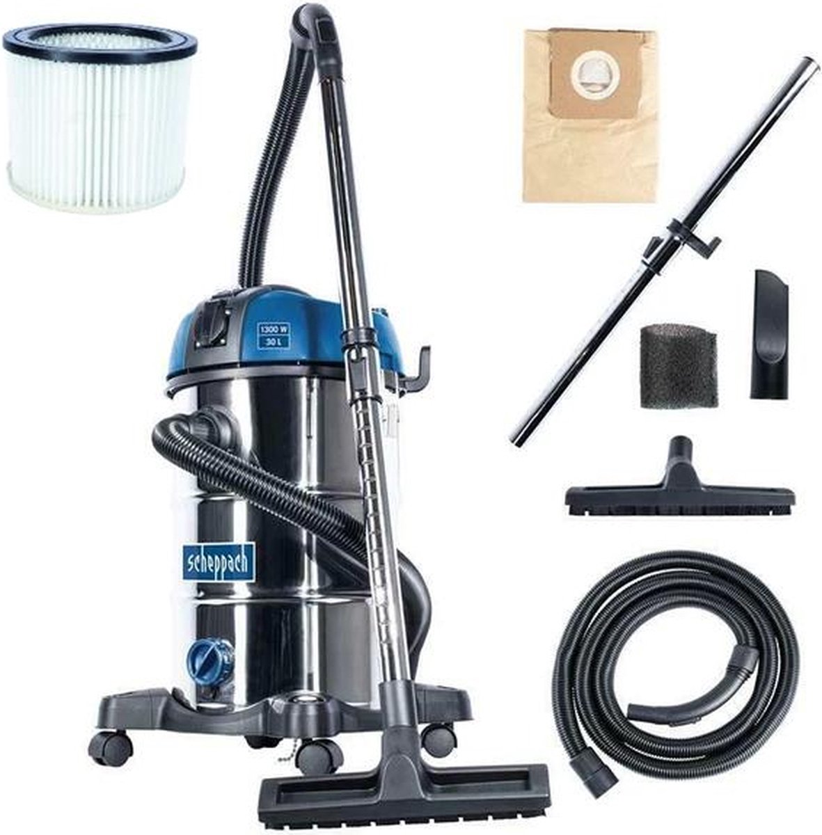 Scheppach NTS30 nat- en droogstofzuiger 30L