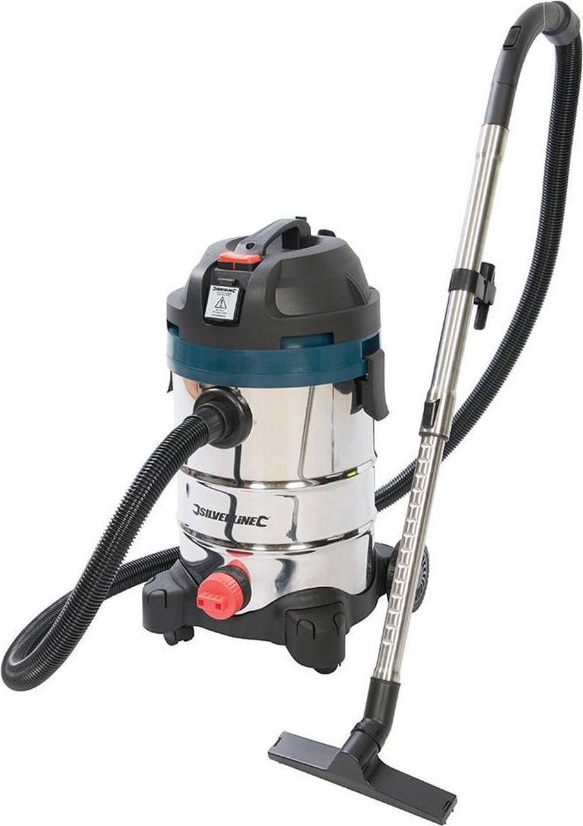 Silverline 1250 W nat-droog stofzuiger 30L