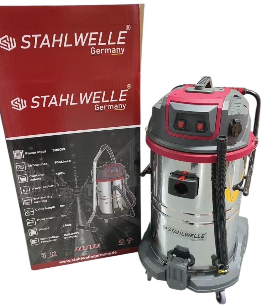 Stahlwelle Germany E-3000SW Alleszuiger 3000W 100L