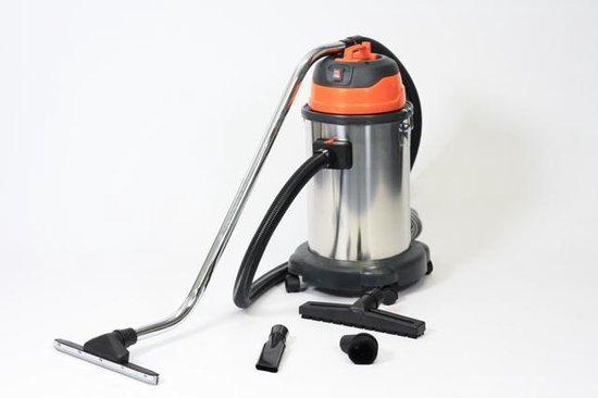 Stof- en waterzuiger RVS 1200W 30L review