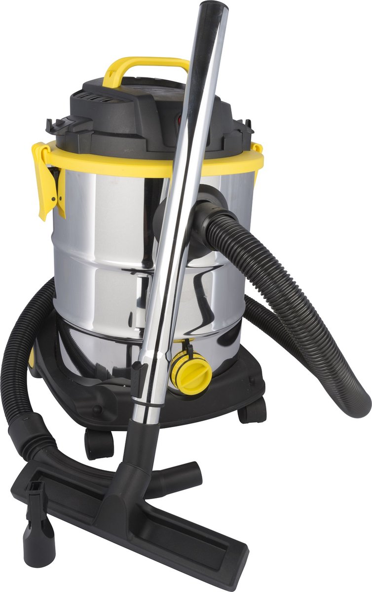 Stofzuiger nat en droog RVS 1200W 25L