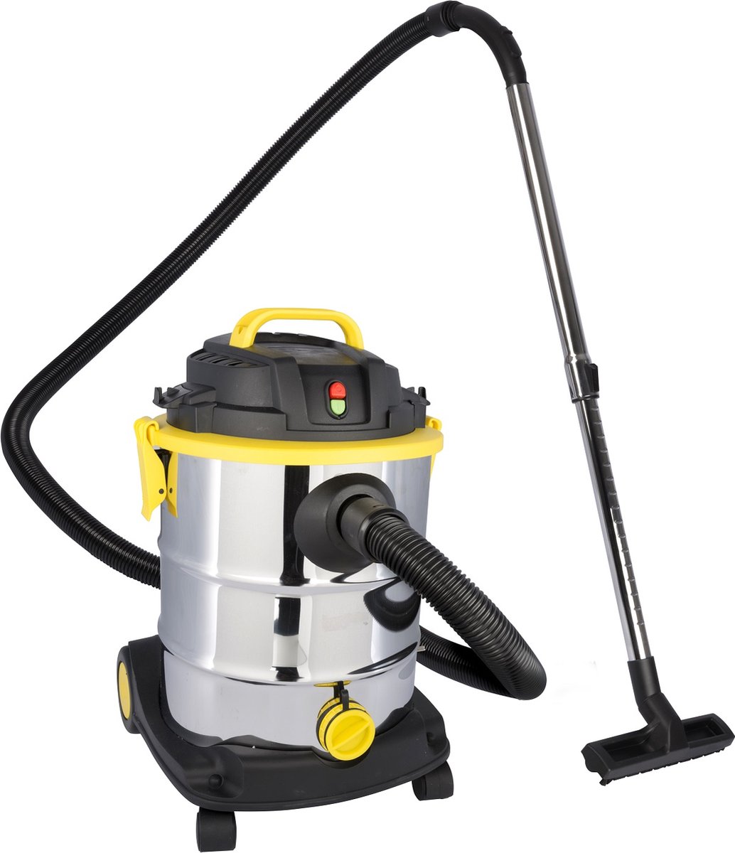 Stofzuiger nat en droog RVS 1200W 25L