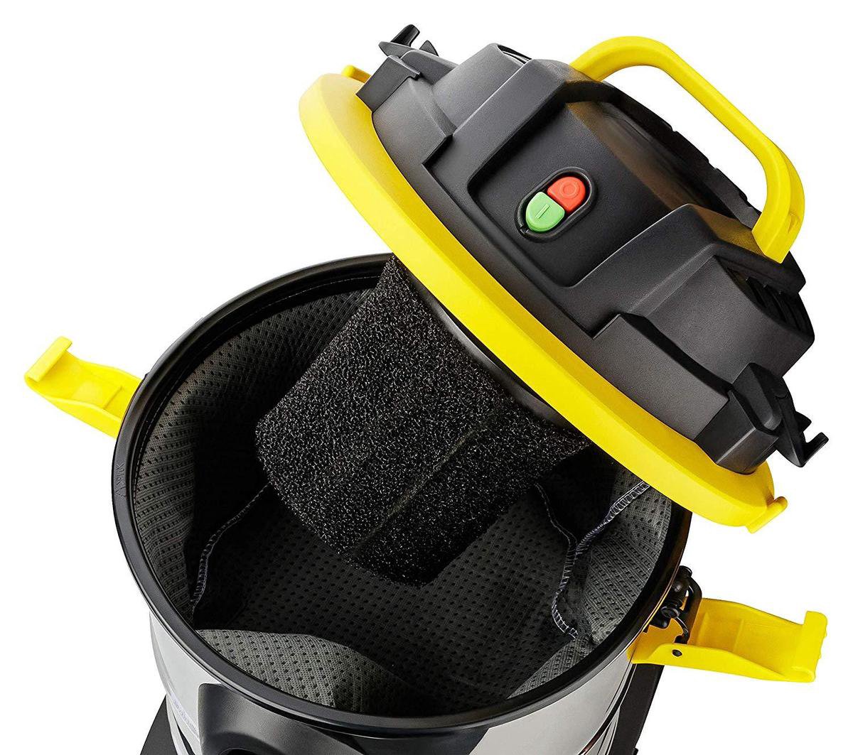 Stofzuiger nat en droog RVS 1200W 25L