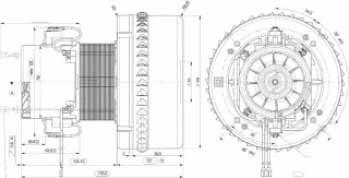 Universele stofzuigermotor voor reinigingsmachine