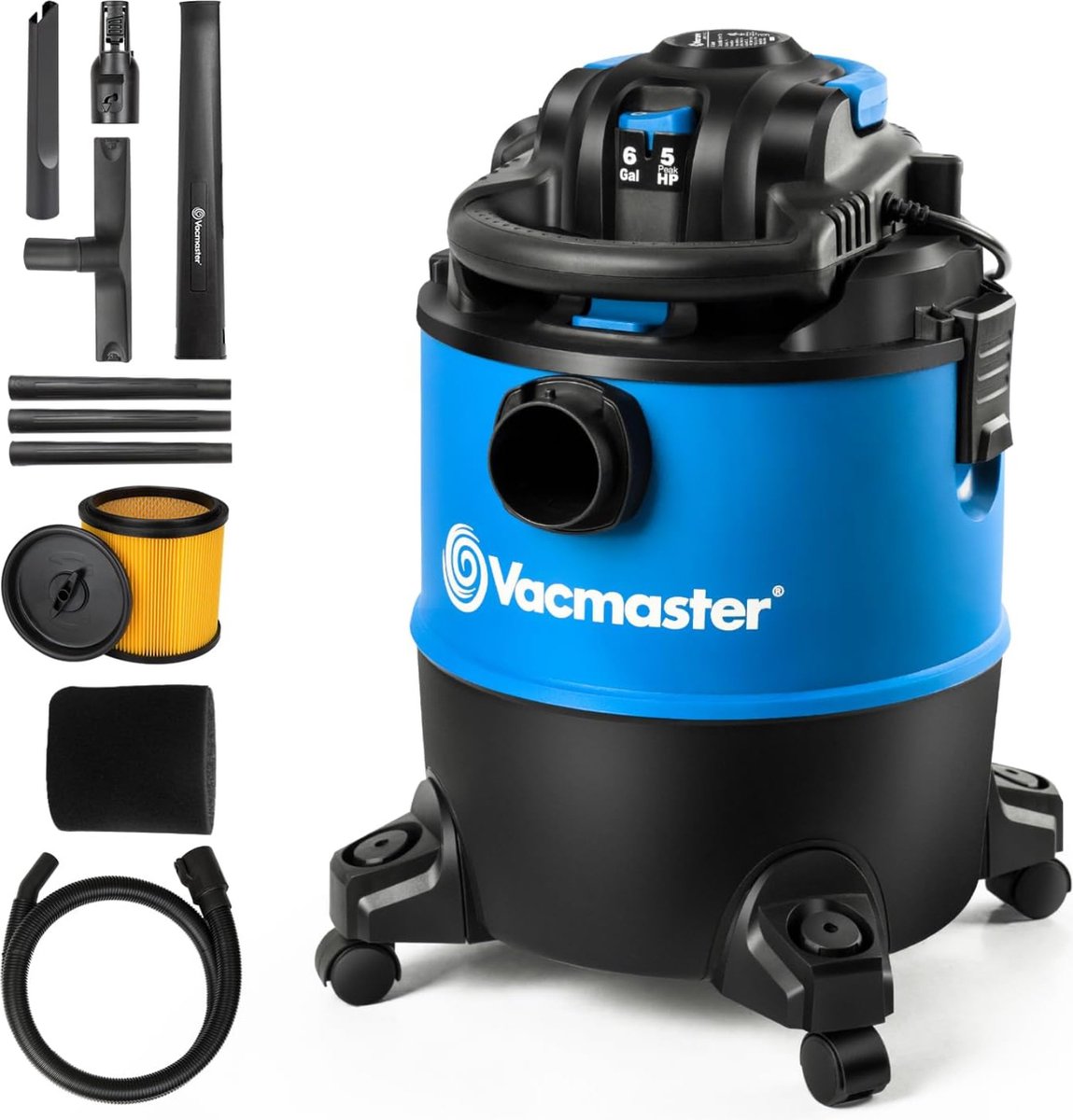 Vacmaster VQ1220PFC-03 Nat- en Droogstofzuiger 23L 1200W