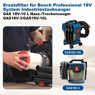 Vervangingsfilter voor GAS 18V-10L industriële stofzuiger