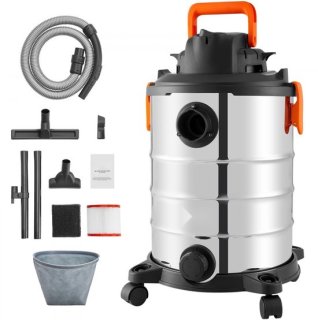 Werkplaatsstofzuiger 30 L RVS - Zilver/Zwart review