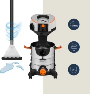 Zeegma Pro Aqua Silver 1400W Stofzuiger met Wasfunctie