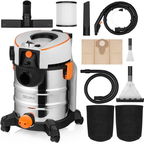 Zeegma Pro Aqua Silver 1400W Stofzuiger met Wasfunctie