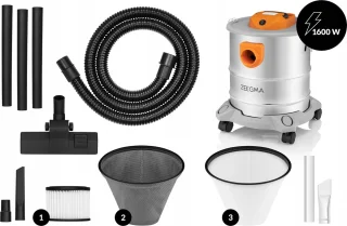 Zeegma PRO ASH 1600W 20L Industriële Stofzuiger