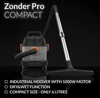 Zeegma Pro Compact Stofzuiger 1000W 6L