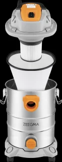 Zeegma Pro Multi Silver Stofzuiger 1600W 25L RVS Tank