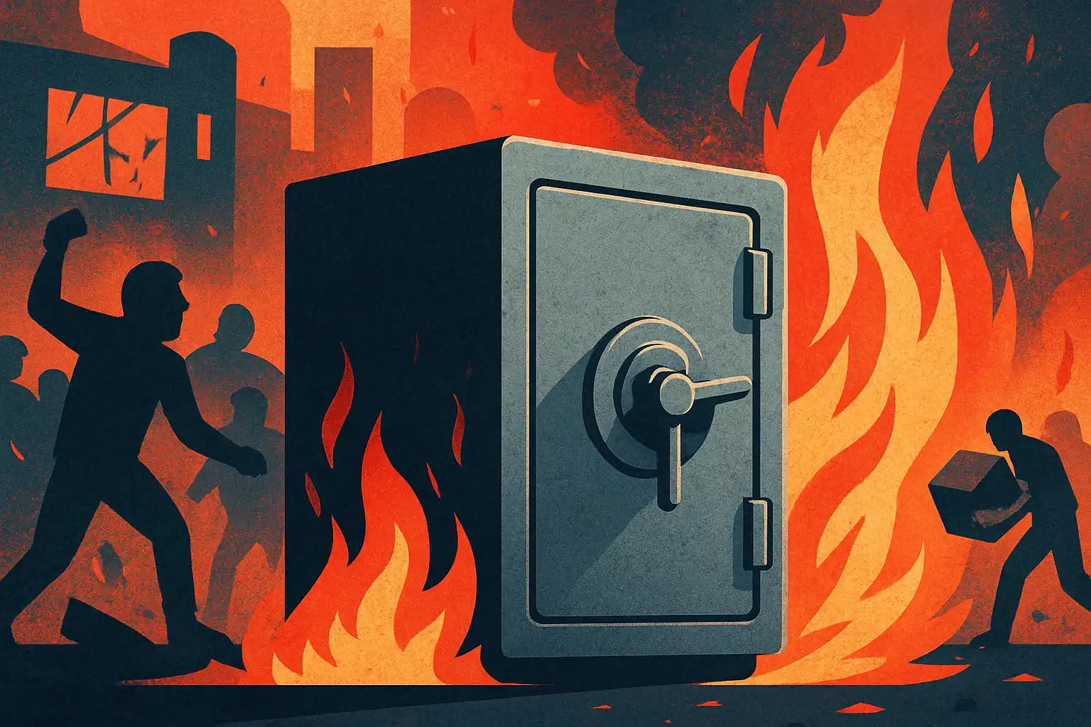 Hoe beschermt een brandwerende kluis je spullen tijdens rellen en plunderingen?