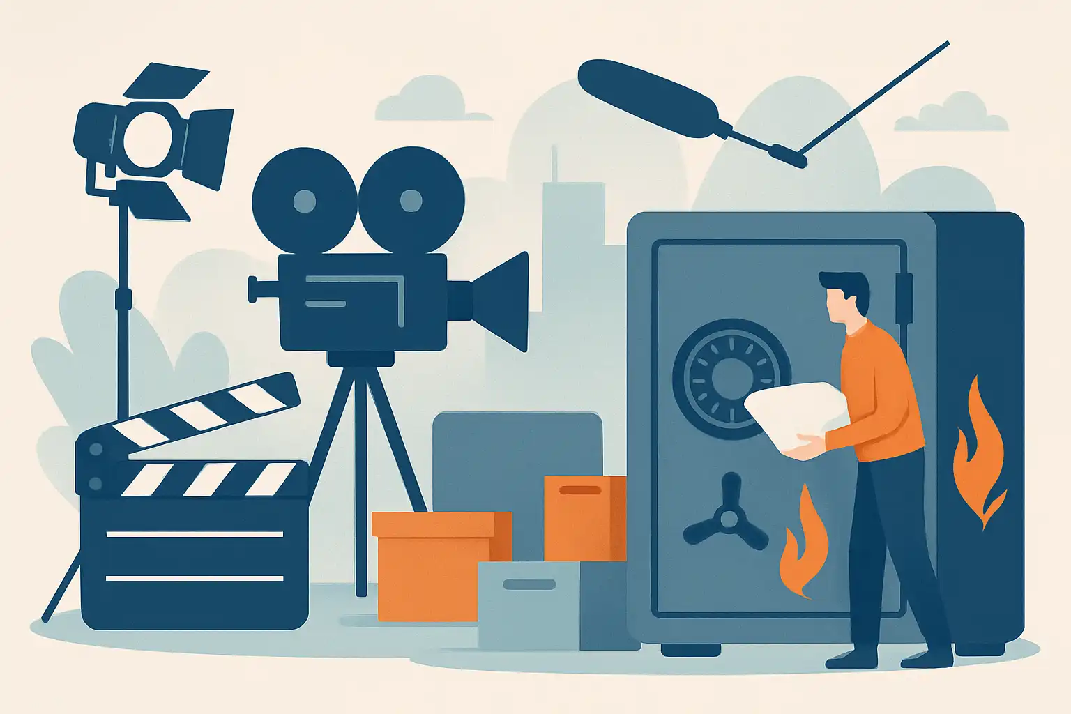 Wat filmsets je leren over het bewaren van waardevolle spullen in een brandwerende kluis