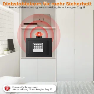 Kluis voor thuis met vuurvast waterdichte portemonnee- en diefstalveilige elektronische kluis - sleutel en digitaal - kinderwandkluis - meubelkluis - contant geld - medicijnen - sieraden Kluis brandwerend