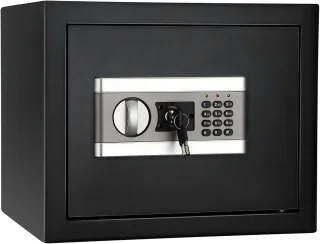 Kluis Nero - 37cm - Brandwerend en waterdicht - Kluisjes met cijferslot - 2 sleutels - Digitaal toetsenbord - Zwart