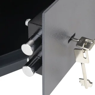 SNJY® Kluis Brandwerend - Kluis met Sleutel - Documentenkluis - 310 x 200 x 200 mm - Antraciet