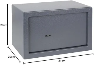 SNJY® Kluis Brandwerend - Kluis met Sleutel - Documentenkluis - 310 x 200 x 200 mm - Antraciet