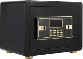 Kluis deluxe - 22L - Brandwerend en waterdicht - Kluisjes met cijferslot - Zwart/goud - 2 sleutels - Digitaal toetsenbord review