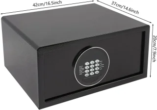 Kluis - Met Cijferslot - Brandwerend - Voor Thuis, Slaapkamer en Kantoor - 30L Beveiligingsbox - Zwart