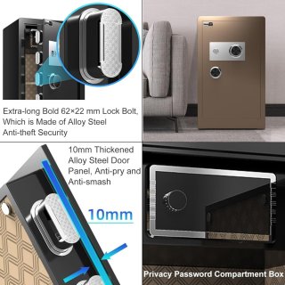 Wat vinden we goed aan de Grote Veiligheidskluis met Mechanische Cijfercombinatie voor Thuis, Kantoor of Hotel - Brandwerend en Waterdicht