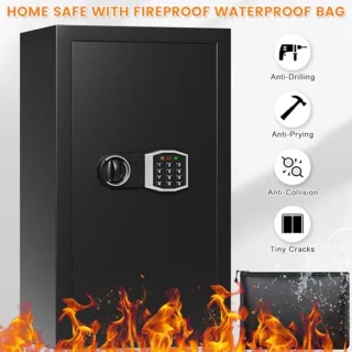 Grote Home Safe 5.0 Cuft - Brandwerende en Waterdichte Digitale Kluis met Elektronische Toetsenbord