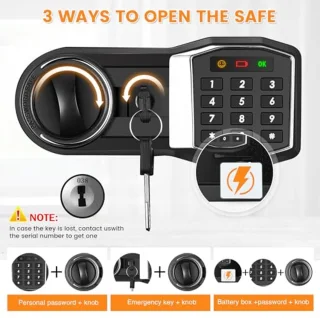 Grote Home Safe 5.0 Cuft - Brandwerende en Waterdichte Digitale Kluis met Elektronische Toetsenbord