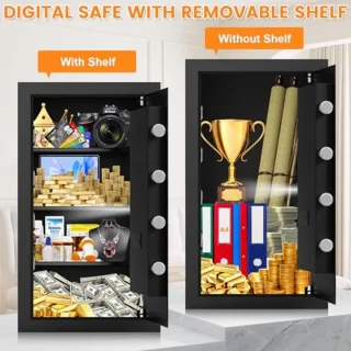 Grote Home Safe 5.0 Cuft - Brandwerende en Waterdichte Digitale Kluis met Elektronische Toetsenbord